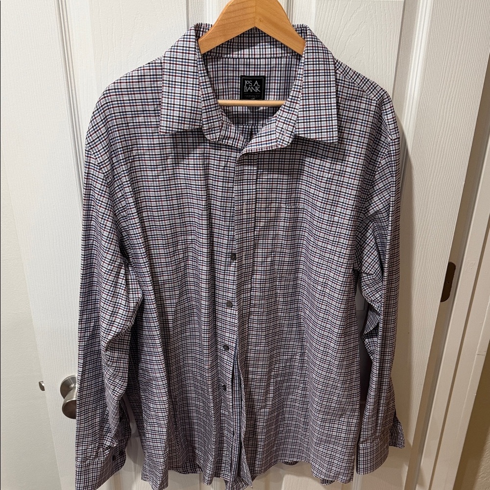 Jos. A. Bank Multicolor Plaid Dress Shirt